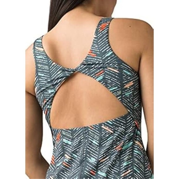 Prana Women’s Gray Skypath Backless Casual Athletic Dress Size Small NWOT - Picture 2 of 8